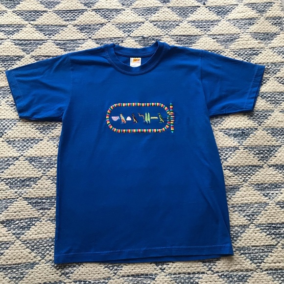NWOT 100% Egyptian Cotton Hieroglyphic Embroidered - Picture 2 of 7